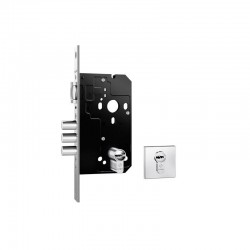 Fechadura stam fortinox 4200 3p cil61mm roseta quadrada externa inox escovado.