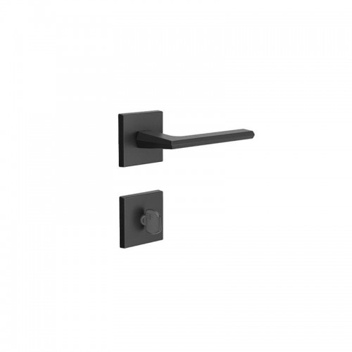 Fechadura 3F 740B127PF banheiro roseta quadrada preto fosco. Fechadura 3F 740B127PF banheiro roseta quadrada preto fosco.