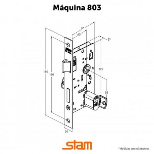 Fechadura 803/17 RQ1 inox Fechadura 803/17 RQ1 inox